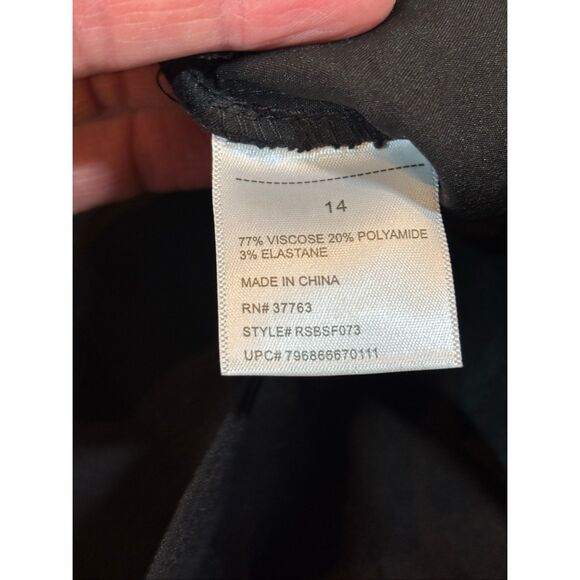 Rafaella stretch Capri black pants slacks size 14 - Picture 12 of 13